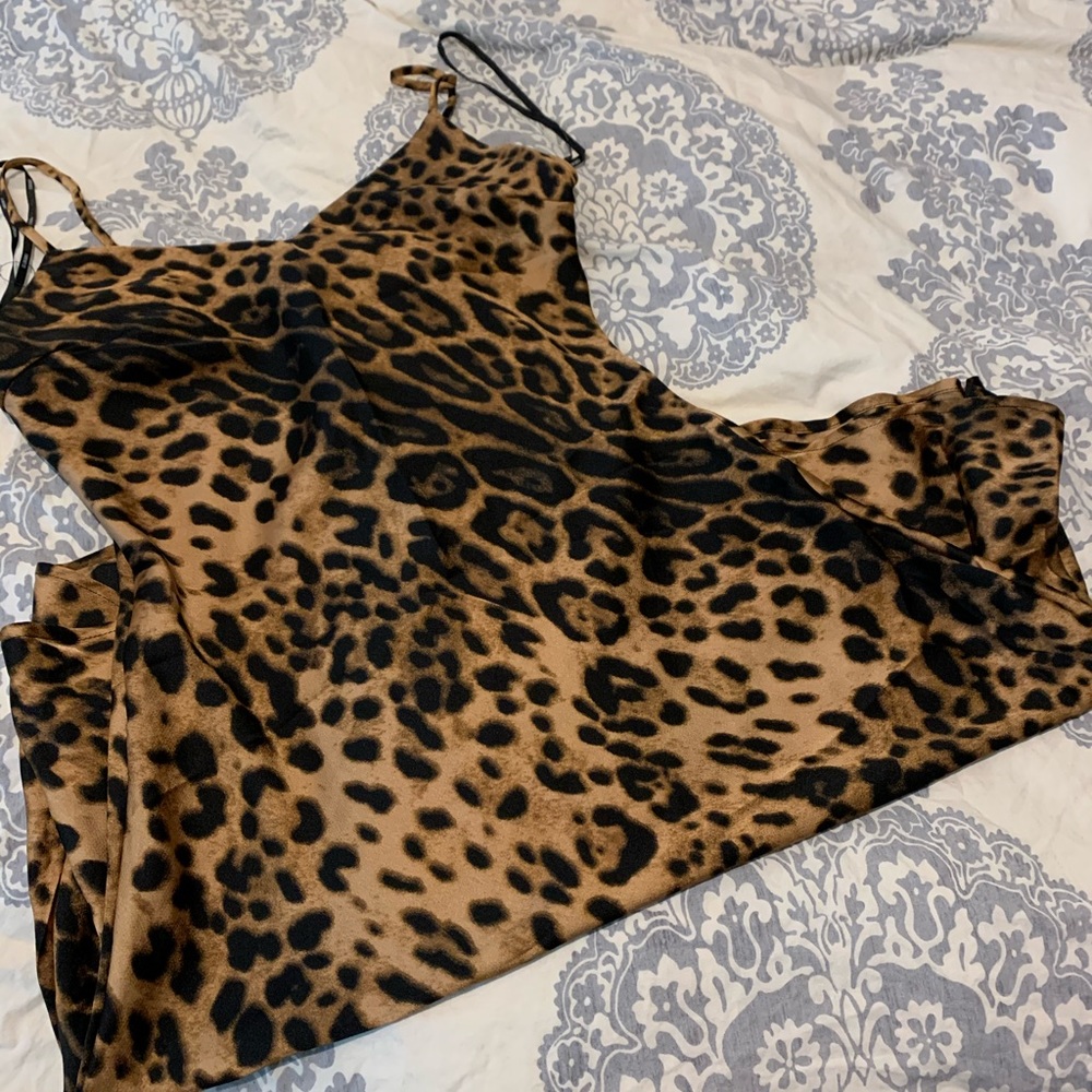 Leopard slip dress